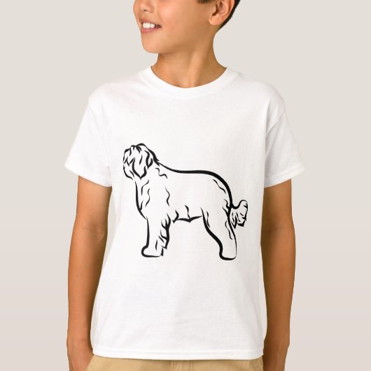 Klassiek silhouet van hond T-shirt (Voorkant)
