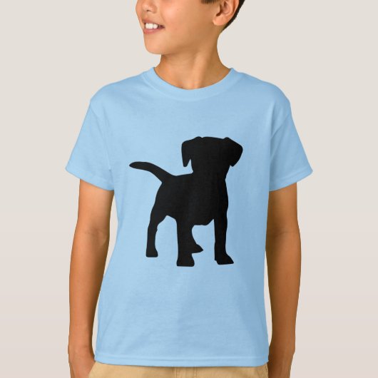 Klassiek silhouet van hond T-shirt (Voorkant)