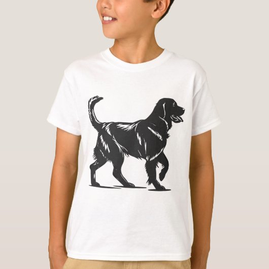 Klassiek silhouet van hond T-shirt (Voorkant)