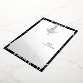 Klassiek SILVER Gatsby Flapper Vrijgezellenfeest Folie Uitnodiging (Gedraaid)