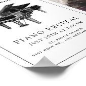 Klassiek Simple White Piano Overweging Foto Poster (Hoek)