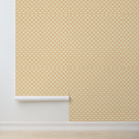 Klassiek Sinaasappel en Beige Scallop Pattern