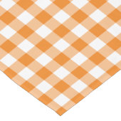 Klassiek Sinaasappel en wit Gingham Check Pattern Korte Tafelloper (Hoek)