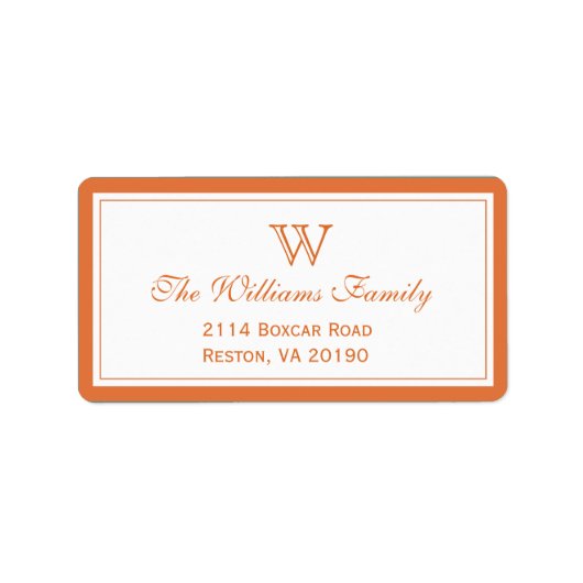 Klassiek Sinaasappel Etiket (Voorkant)