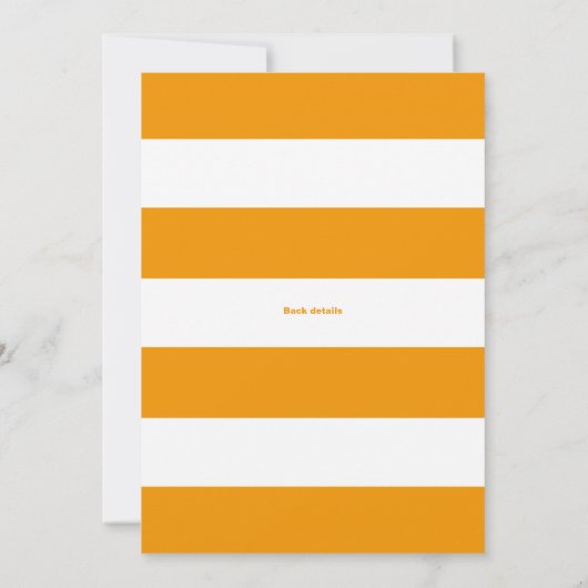 Klassiek Sinaasappel Het is een Baby shower van de Kaart (Achterkant)