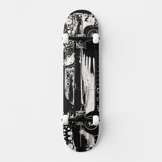Klassiek skateboard voor zwarte en witte gevels (Voorkant)