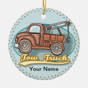 Klassiek sleepwagenornament keramisch ornament