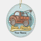 Klassiek sleepwagenornament keramisch ornament (Links)