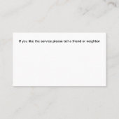 Klassiek slotenmaker Visitekaartje ontwerp (Achterkant)