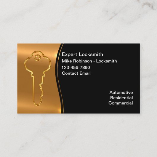 Klassiek slotenmaker Visitekaartje ontwerp (Voorkant)