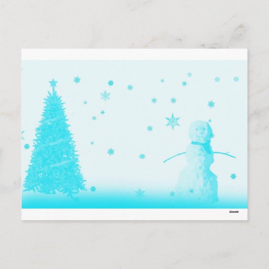  klassiek sneeuw man Kerst Feestdagenkaart (Achterkant)