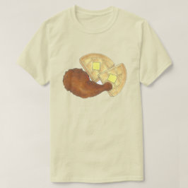 Klassiek Soul Food Fried Kip en Wafels Diner T-shirt