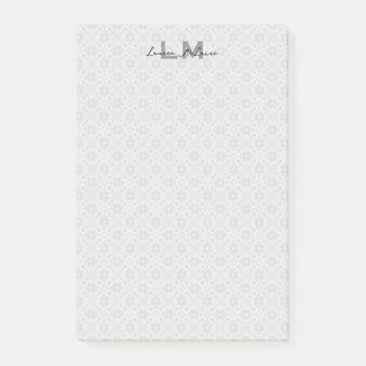 Klassiek Spaans Tegel Monogram Briefpapier Post-it® Notes (Voorkant)