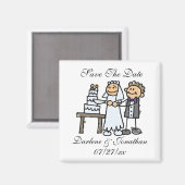 Klassiek sparen de Datum Magnet noemt trouwdatum (Voorkant / Achterkant)