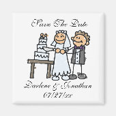 Klassiek sparen de Datum Magnet noemt trouwdatum (Voorkant)