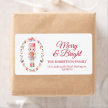 Klassiek speelgoedsoldaat kerst verzendlabel