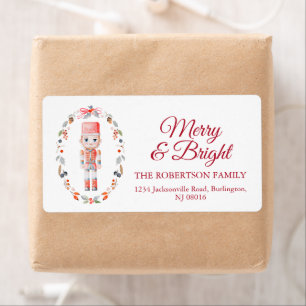 Klassiek speelgoedsoldaat kerst verzendlabel