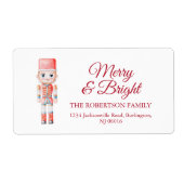 Klassiek speelgoedsoldaat kerst verzendlabel (Voorkant)
