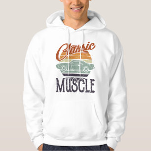 Klassiek Spierauto-ontwerp Mannen Vintage Auto Hoodie