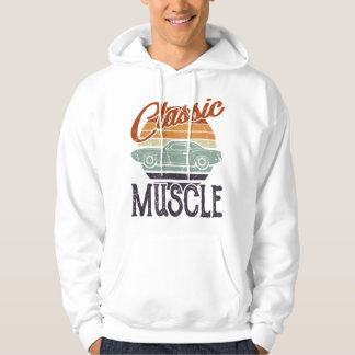 Klassiek Spierauto-ontwerp Mannen Vintage Auto Hoodie