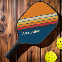 Klassiek Sport Blauw Regenboog Gestreept met Naam