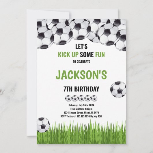 Klassiek sportthema voor kinderfeest kaart (Voorkant)