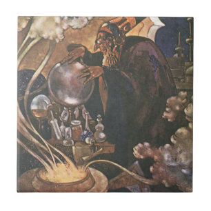 Klassiek sprookje, Aladdin en de wonderlamp Tegeltje