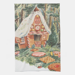 Klassiek sprookje, Hans en Grietje snoep huis Theedoek