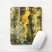 Klassiek sprookje, Rapunzel met lang blond haar Muismat (Met muis)