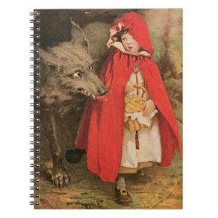 Klassiek sprookje Roodkapje en de Boze Wolf Notitieboek