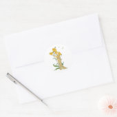 Klassiek sprookje, teunisbloem, Walter Crane Ronde Sticker (Envelop)