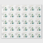 Klassiek sprookje voor kinderen Dragon en Ridder Cadeaupapier (Vlak)