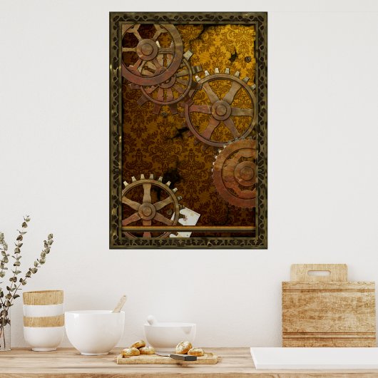 Klassiek Steampunk-Poster Poster (Keuken)