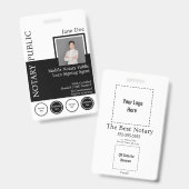 Klassiek Stijl Notaris Openbaar Badge met QR (Voor- en achterkant)