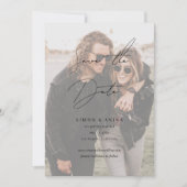 Klassiek Stijlvol Handschrift Script Foto Huwelijk Save The Date (Voorkant)