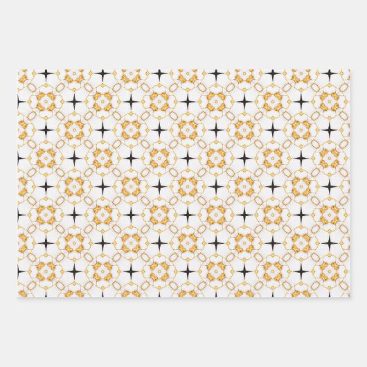 Klassiek Stijlvol Nautical Navy Goud en Wit Inpakpapier Vel (Voorkant 3)