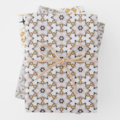 Klassiek Stijlvol Nautical Navy Goud en Wit Inpakpapier Vel (In situ)