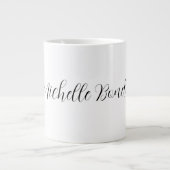Klassiek stijlvol script Jouw naam Plain toevoegen Grote Koffiekop (Voorkant)