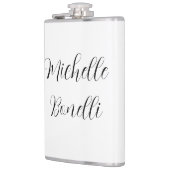 Klassiek stijlvol script Jouw naam Plain toevoegen Heupfles (Links)