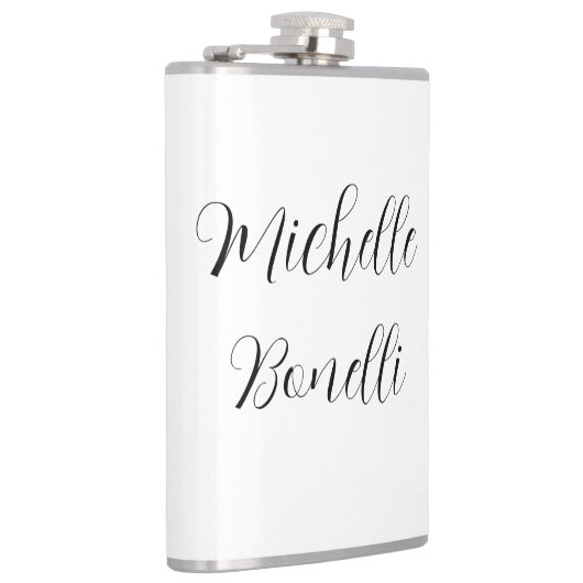 Klassiek stijlvol script Jouw naam Plain toevoegen Heupfles (Rechts)