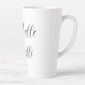 Klassiek stijlvol script Jouw naam Plain toevoegen Latte Mok (Rechts)
