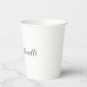 Klassiek stijlvol script Jouw naam Plain toevoegen Papieren Bekers (Links)