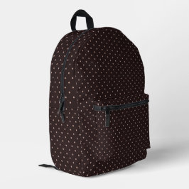 Klassiek Stippenpatroon, Bruin, Boho Stippen Bedrukte Rugzak