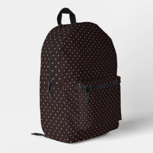 Klassiek Stippenpatroon, Bruin, Boho Stippen Bedrukte Rugzak