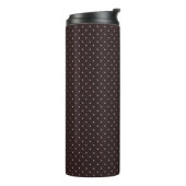 Klassiek Stippenpatroon, Bruin, Boho Stippen Thermosbeker (Gedraaid links)