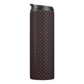 Klassiek Stippenpatroon, Bruin, Boho Stippen Thermosbeker (Geroteerd rechts)