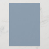 Klassiek Stofblauw 5 x 7 Tafelnummer Bruiloft (Achterkant)