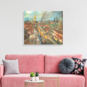 Klassiek straatbeeld in Indianapolis (Indiana) Canvas Afdruk (Insitu (Woonkamer))