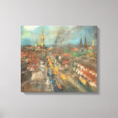 Klassiek straatbeeld in Indianapolis (Indiana) Canvas Afdruk (Voorkant)