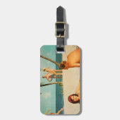 Klassiek strandtafereel bagagelabel (Voorkant verticaal)